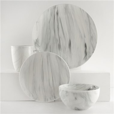 Set da tavola in marmo da 16 pezzi