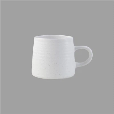 Tazza da caffè in gres Farmhouse colore bianco con finitura maculata