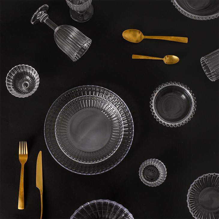 Sparkling Dewdrops Glass Dinnerware